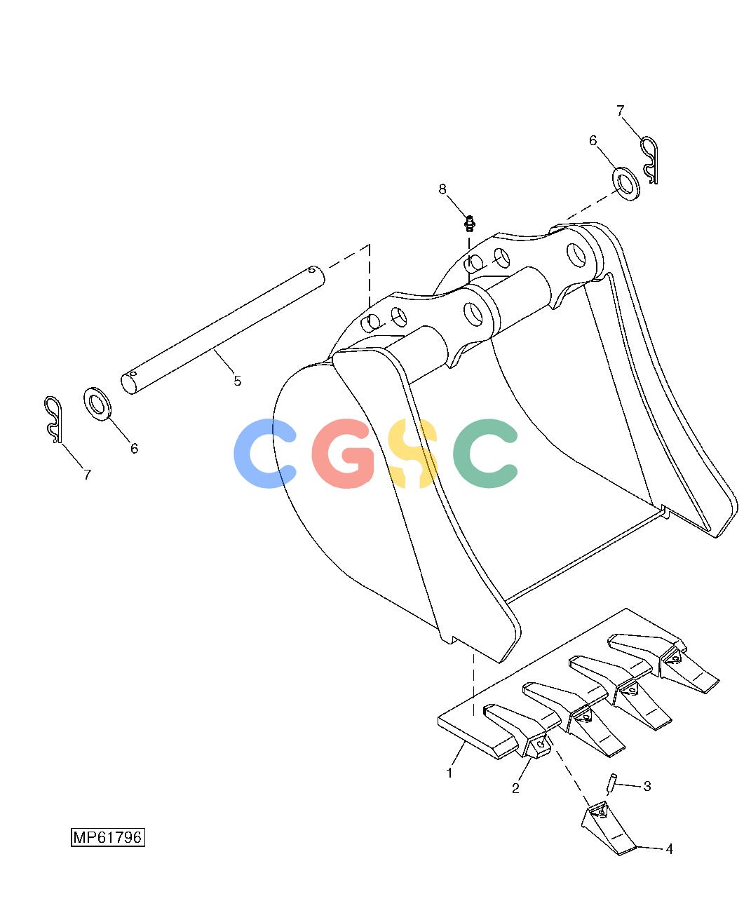 约翰迪尔零件查询110 - BACKHOE, LOADER Bucket 24 in.EPC John Deere online