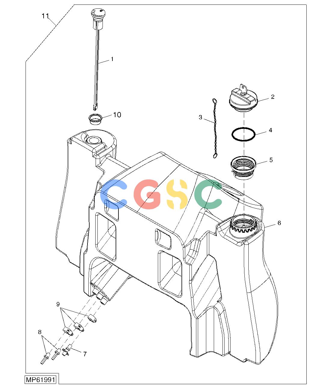 约翰迪尔零件查询110 - BACKHOE, LOADER FUEL TANKEPC John Deere online