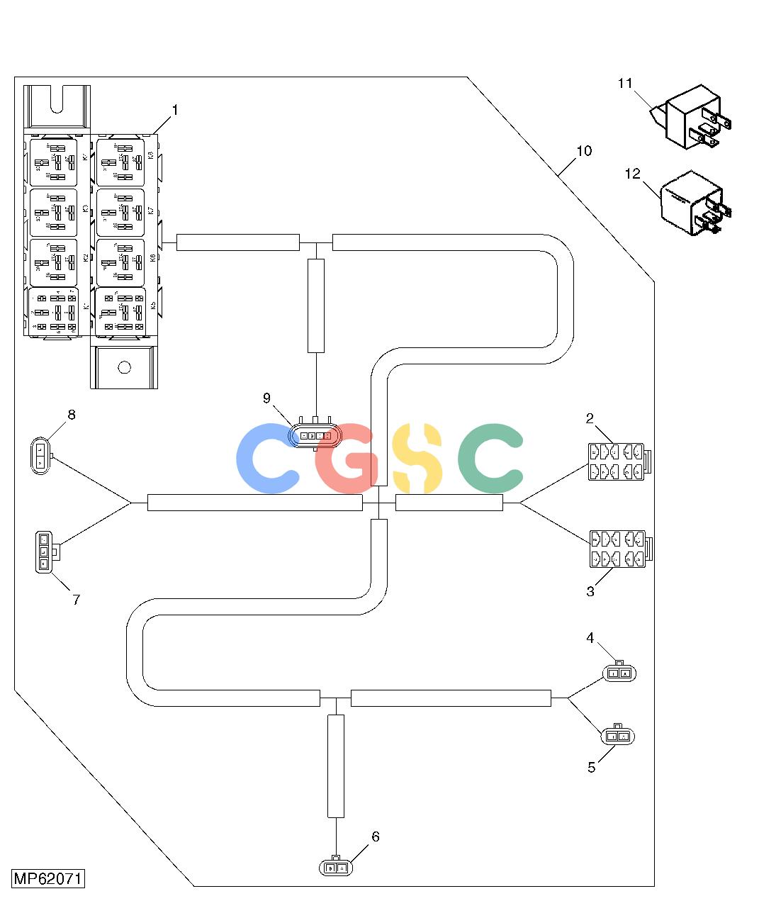 约翰迪尔零件查询110 - BACKHOE, LOADER WIRING HARNESS (AUXILIARY HYDRAULIC)EPC John Deere online