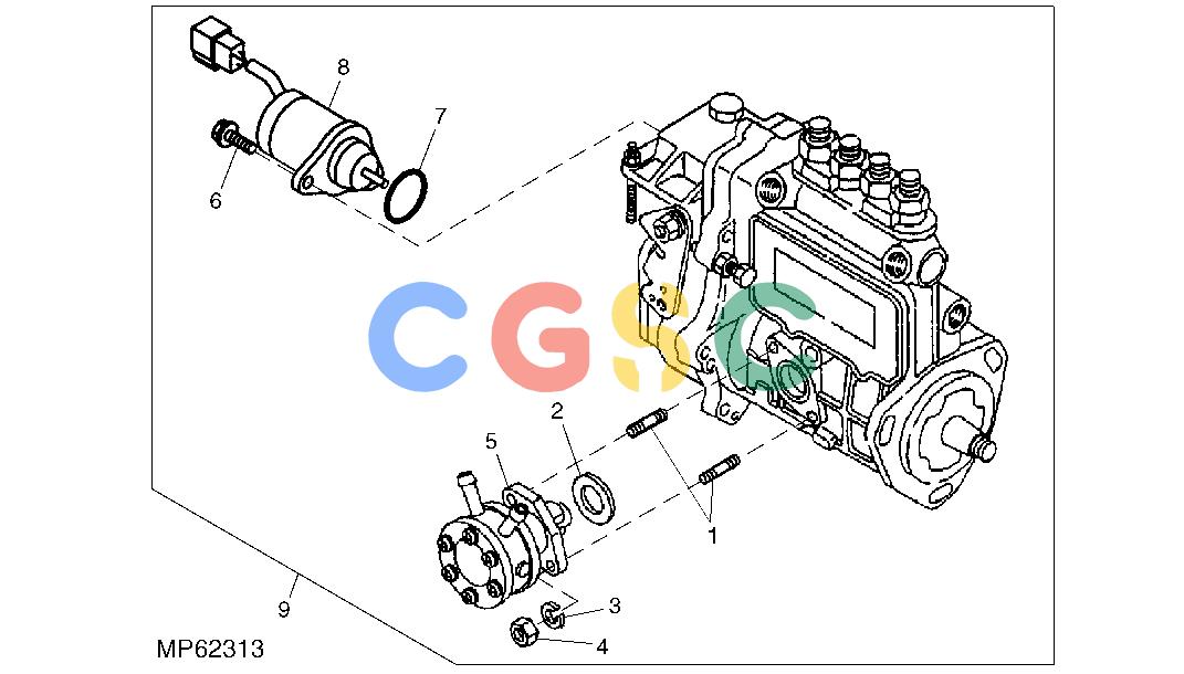 约翰迪尔零件查询110 - BACKHOE, LOADER Fuel Injection Pump (4TNE84-EJTLB Engine) ( - 311032)EPC John Deere online