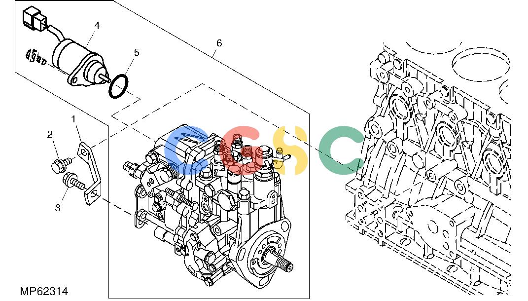 约翰迪尔零件查询110 - BACKHOE, LOADER Fuel Injection Pump (4TNV88-MJTLB) (311033 - 711000)EPC John Deere online