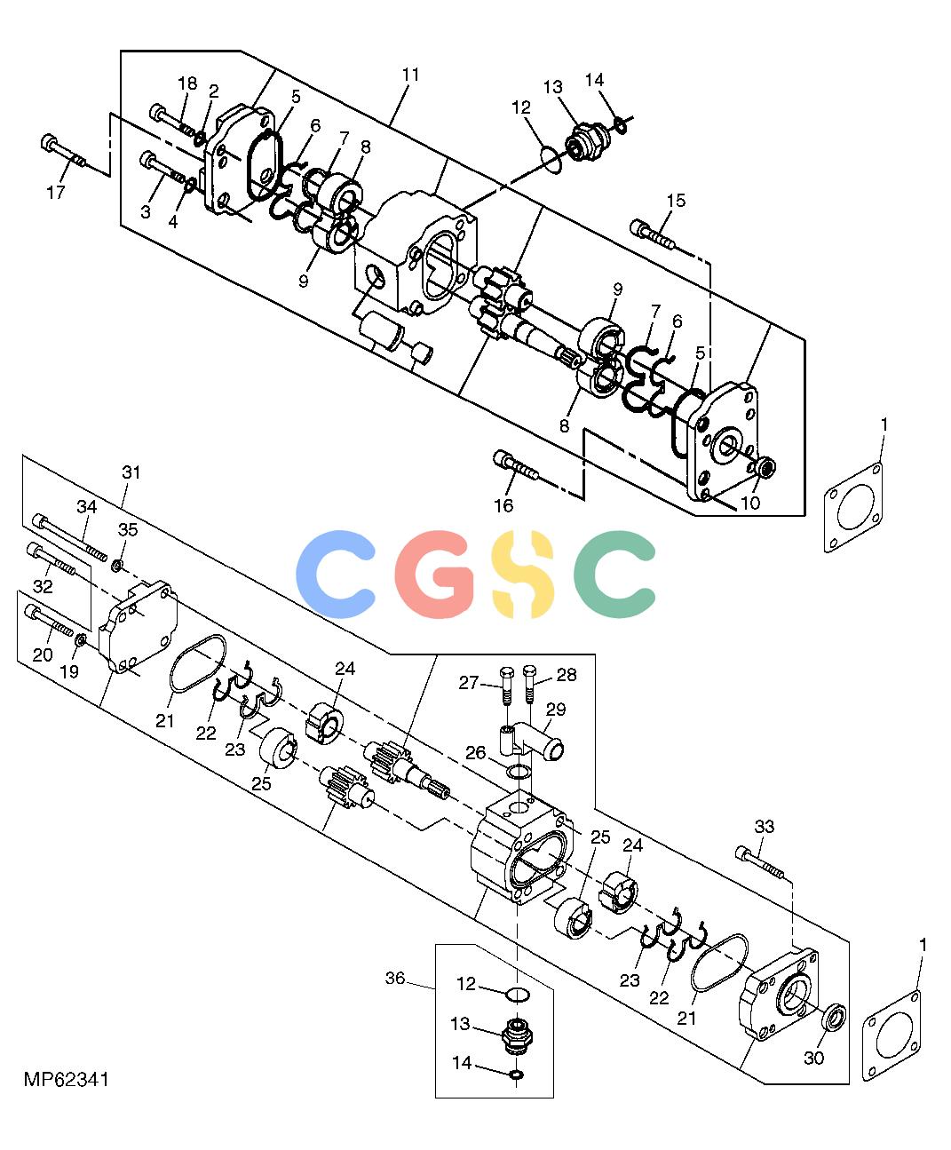 约翰迪尔零件查询110 - BACKHOE, LOADER HYDRAULIC PUMPSEPC John Deere online
