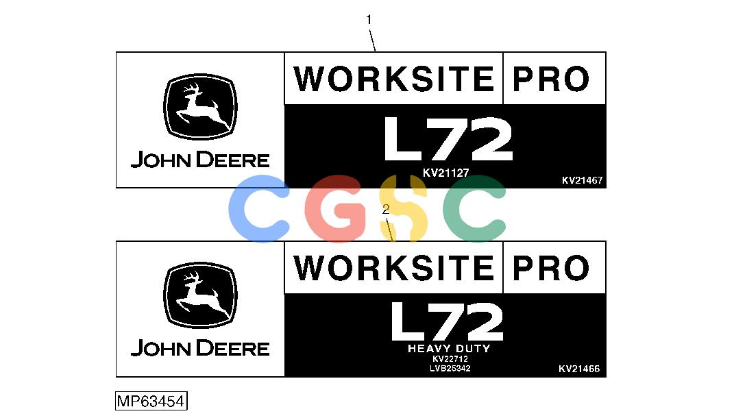 约翰迪尔零件查询110 - BACKHOE, LOADER LABELS (ATTACHMENTS) (LATE DESIGN)EPC John Deere online