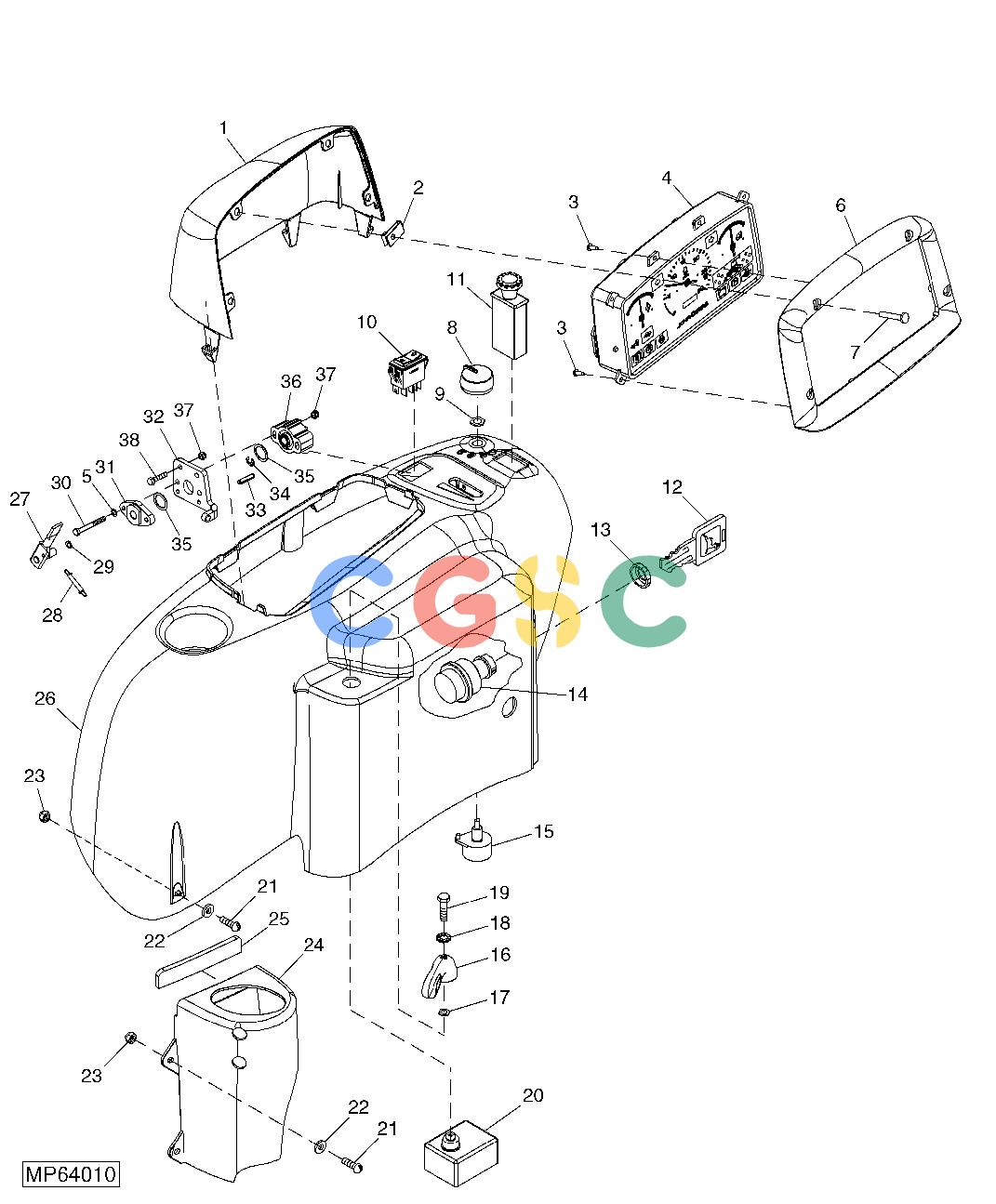 约翰迪尔零件查询110 - BACKHOE, LOADER Control Console And SwitchesEPC John Deere online