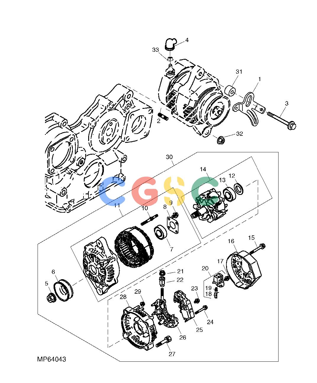 约翰迪尔零件查询110 - BACKHOE, LOADER Alternator (55 Amp) (711001 - )EPC John Deere online