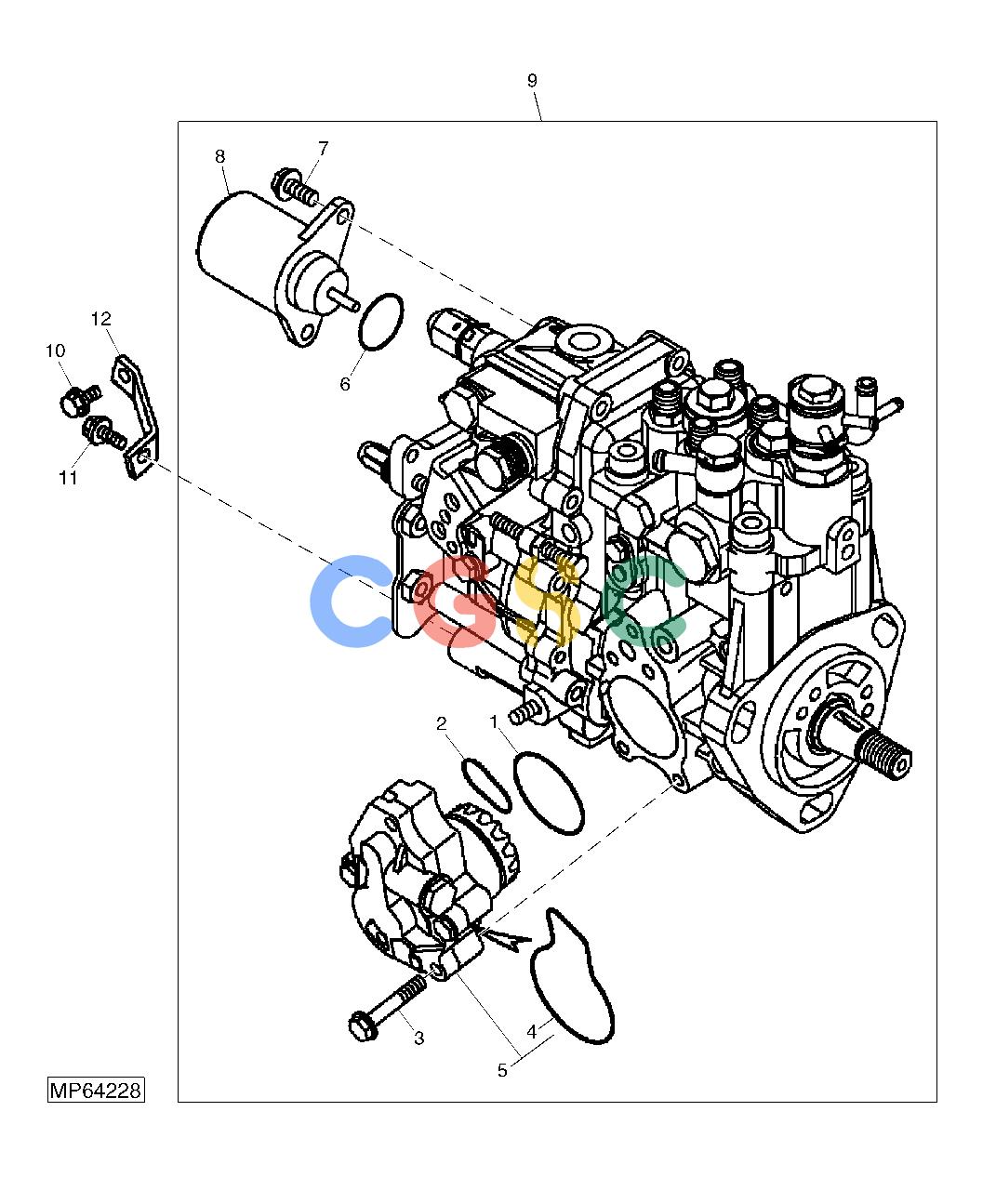 约翰迪尔零件查询110 - BACKHOE, LOADER Fuel Injection Pump (4TNV88-BMJTLB) (711001 - )EPC John Deere online