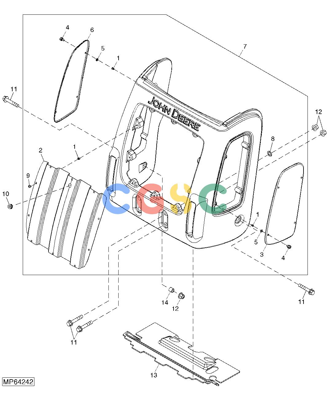 约翰迪尔零件查询110 - BACKHOE, LOADER Grille (4TNV88-BMJTLB) (711001 - )EPC John Deere online
