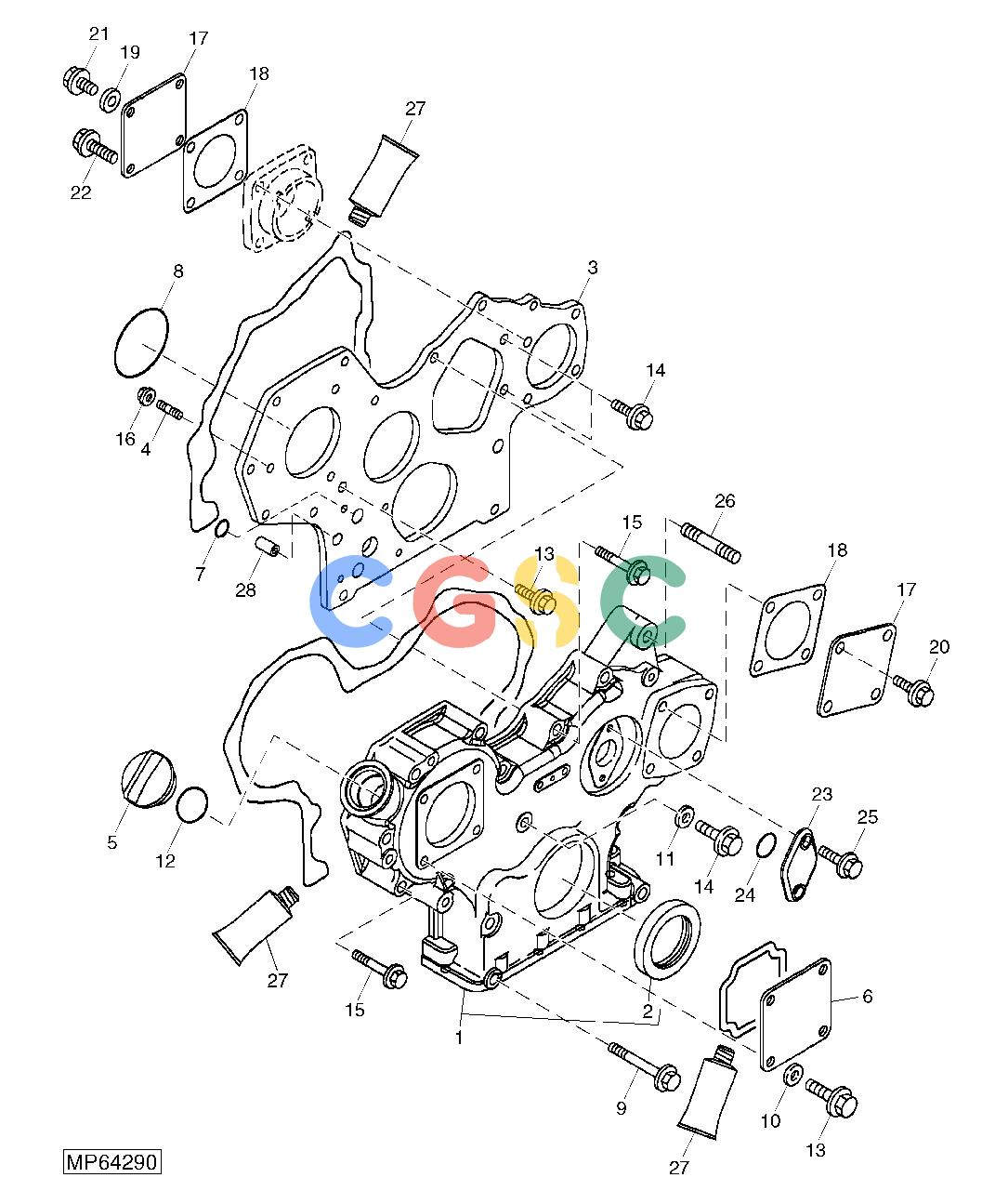 约翰迪尔零件查询110 - BACKHOE, LOADER Gearcase Housing (4TNV88-BMJTLB) (711001 - )EPC John Deere online