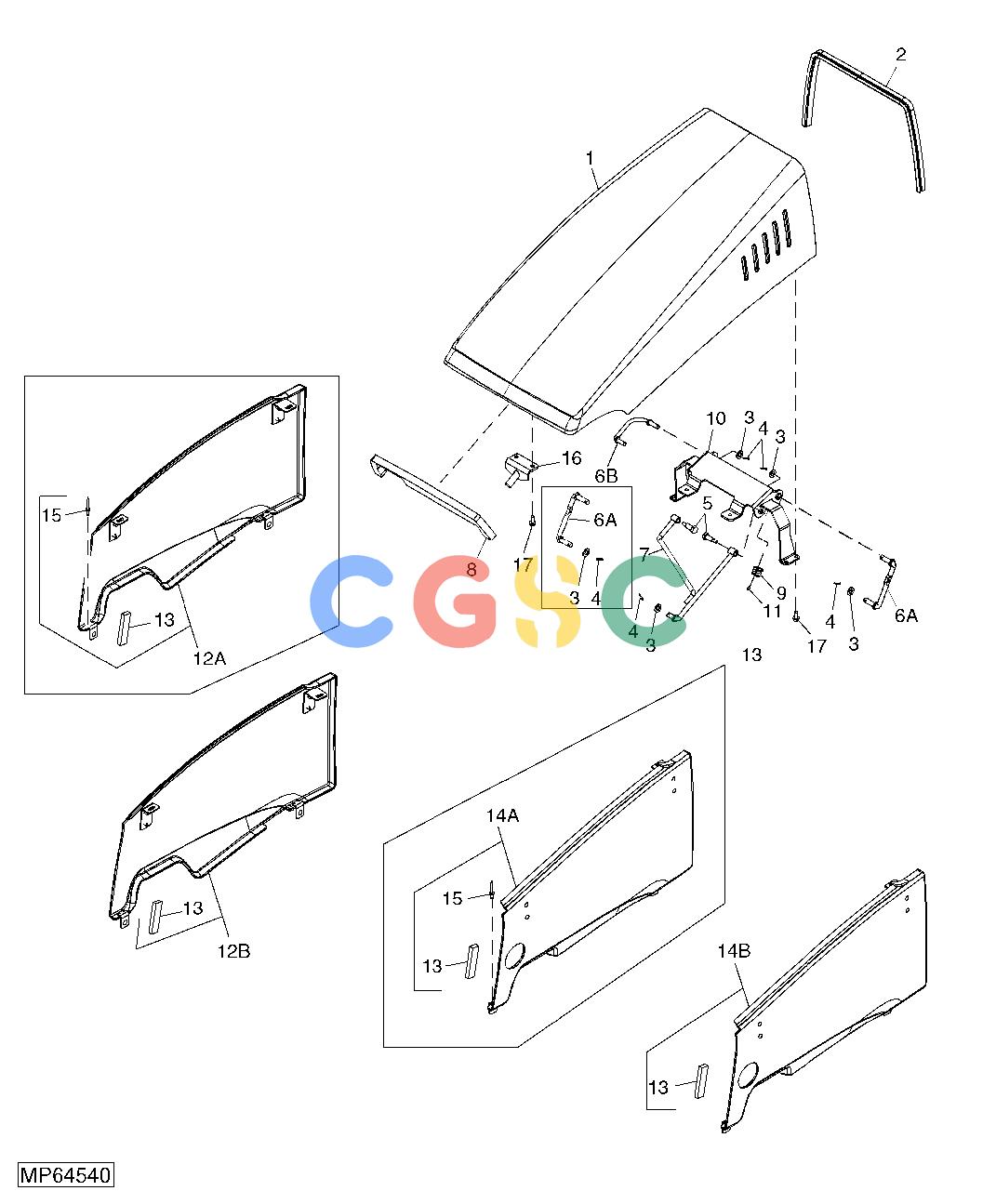 约翰迪尔零件查询110 - BACKHOE, LOADER Hood and Panels (410088 - )EPC John Deere online