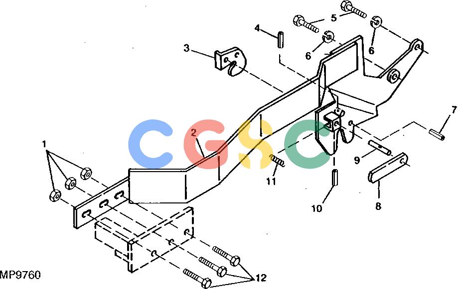 约翰迪尔零件查询10 - BACKHOE FRAME REINFORCEMENT (670)EPC John Deere online