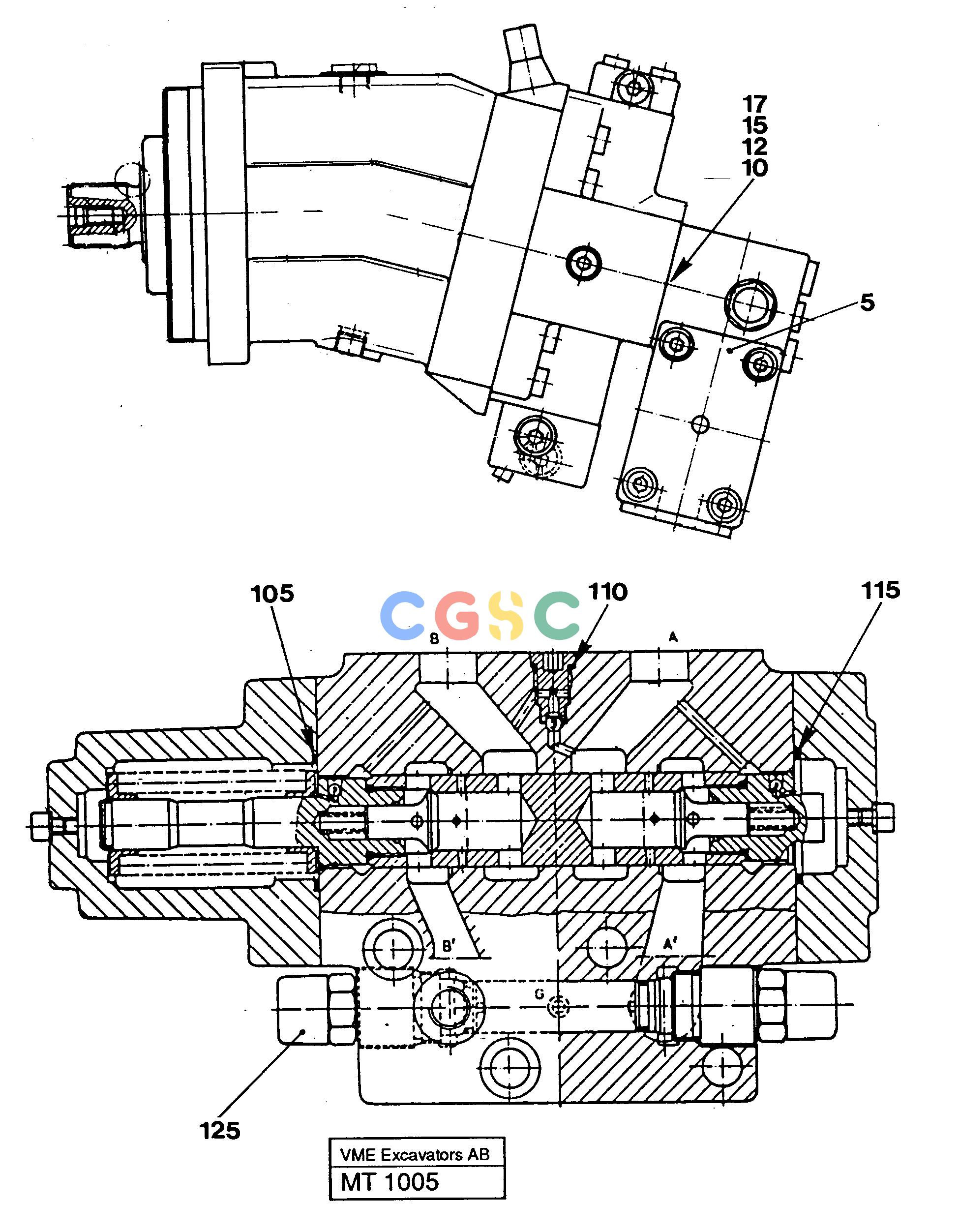 沃尔沃零件查询EW230 ÅKERMAN Hydraulic motor with brake valveÅKERMAN EW230 SER NO - 1447 NoneNoneNoneAutodata Volvo online