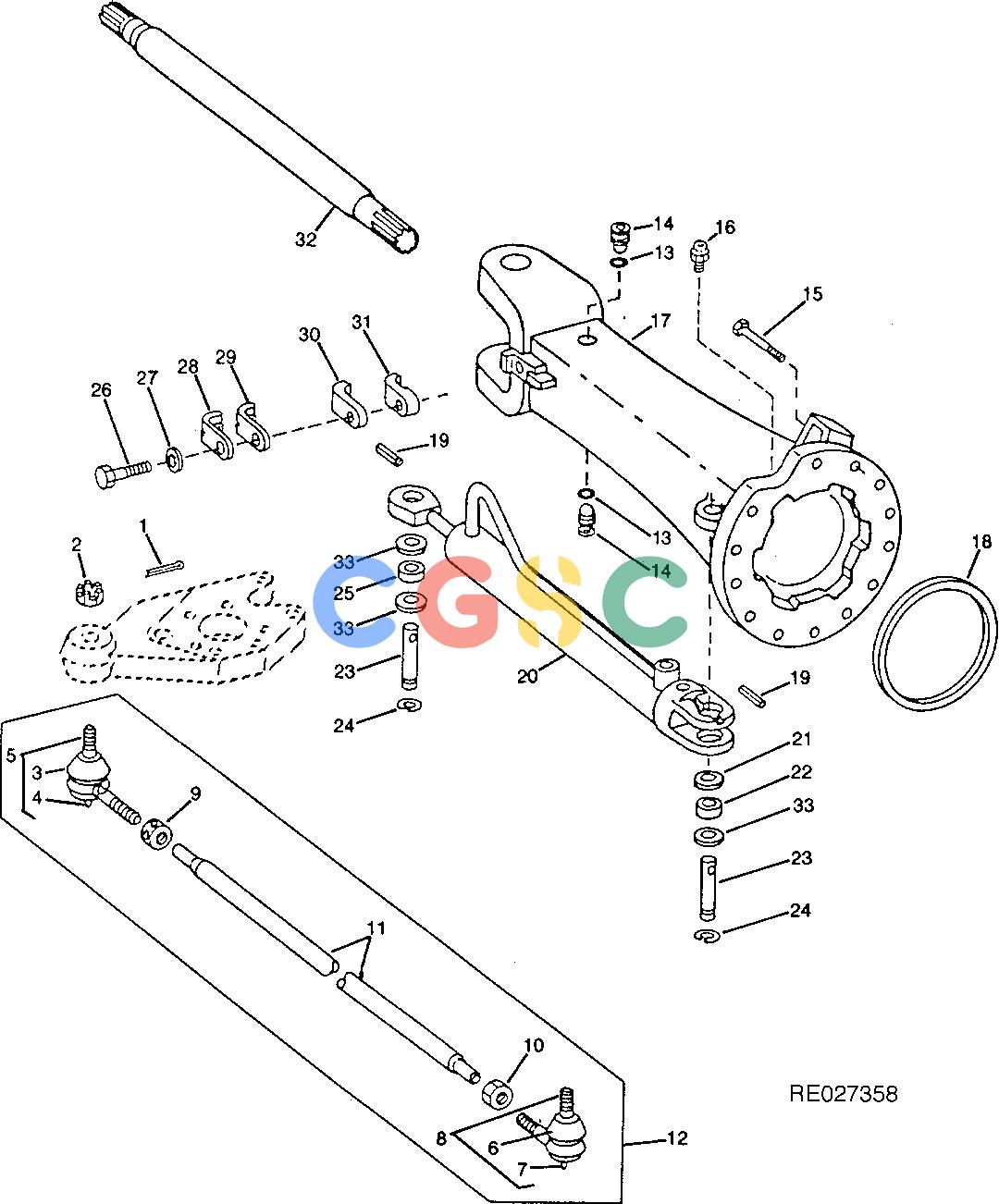 约翰迪尔零件查询1100 - AXLE AXLE HOUSING (RE53356) [H15]EPC John Deere online