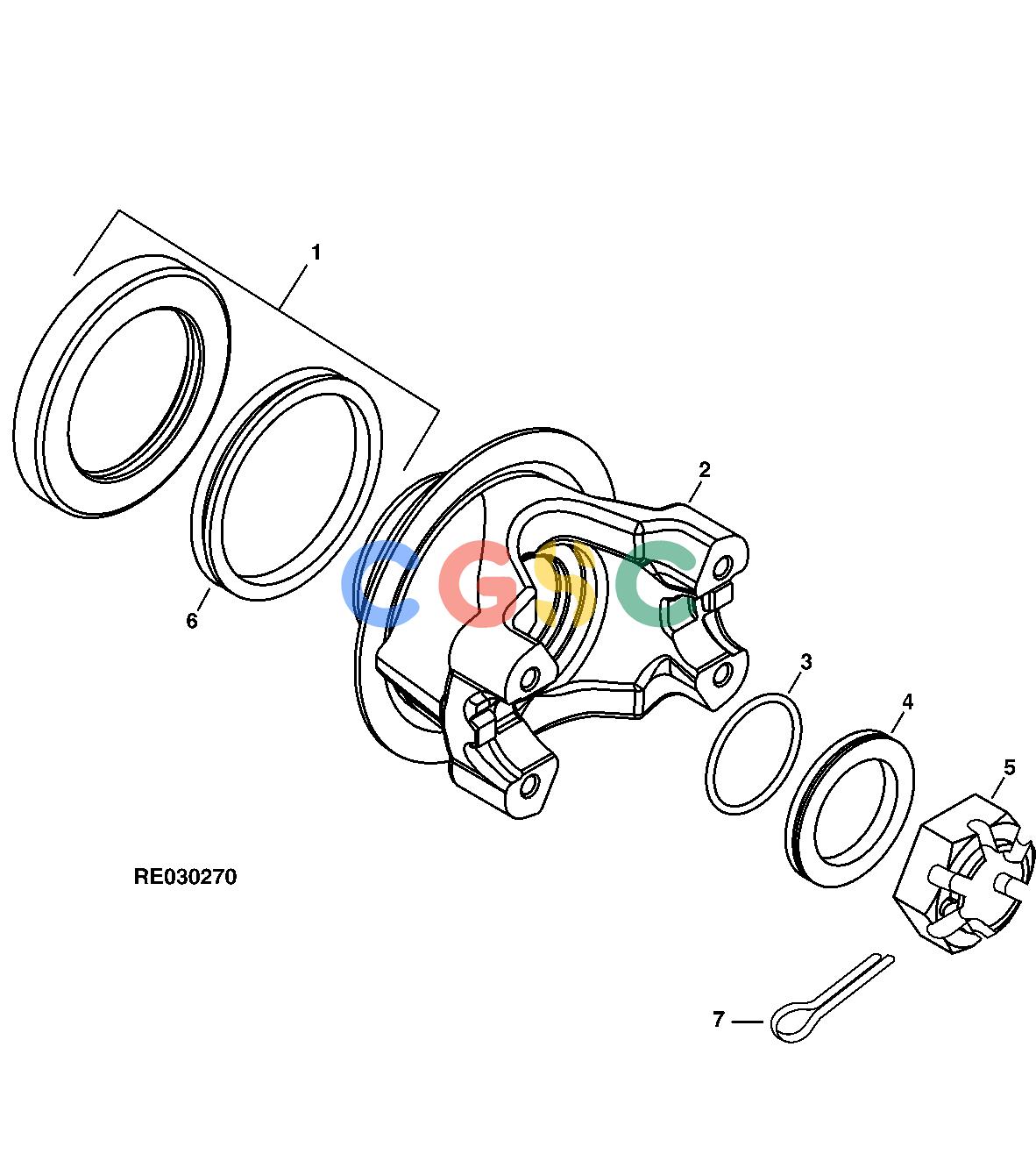 约翰迪尔零件查询RE160299 - AXLE RE68064 Input Yoke, Rear AxleEPC John Deere online