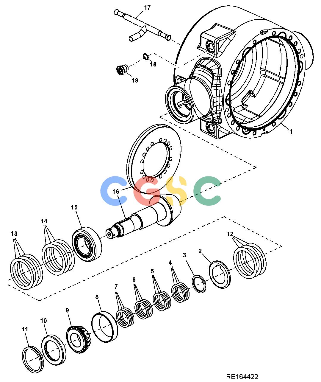 约翰迪尔零件查询RE160299 - AXLE RE166427 1200 Series Axle Center Service Kits, Standard FrontEPC John Deere online