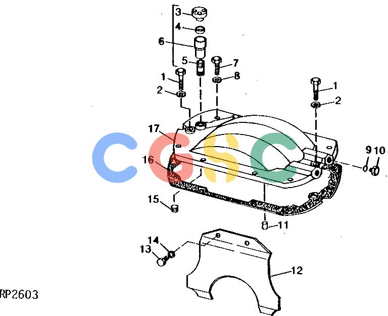 约翰迪尔零件查询ROLLIGIN - AXLE REAR DIFFERENTIAL CASE COVER [01I21]EPC John Deere online
