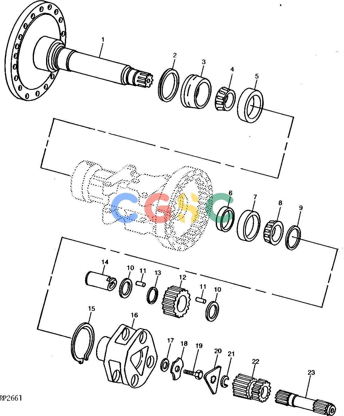 约翰迪尔零件查询ROLLIGIN - AXLE FRONT PLANETARY AND AXLE [02C19]EPC John Deere online