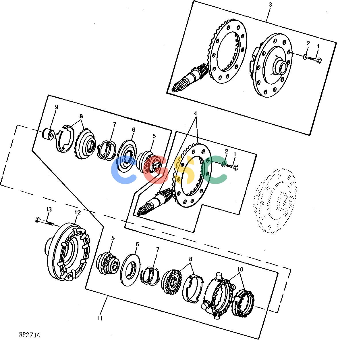 约翰迪尔零件查询ROLLIGIN - AXLE REAR NO SPIN DIFFERENTIAL HOUSING [01K10]EPC John Deere online