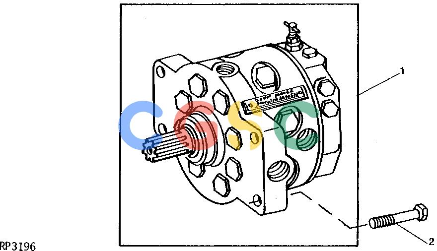 约翰迪尔零件查询410 - BACKHOE, LOADER SERIALIZED REPLACEMENT HYDRAULIC PUMP ASSEMBLY [01H03]EPC John Deere online