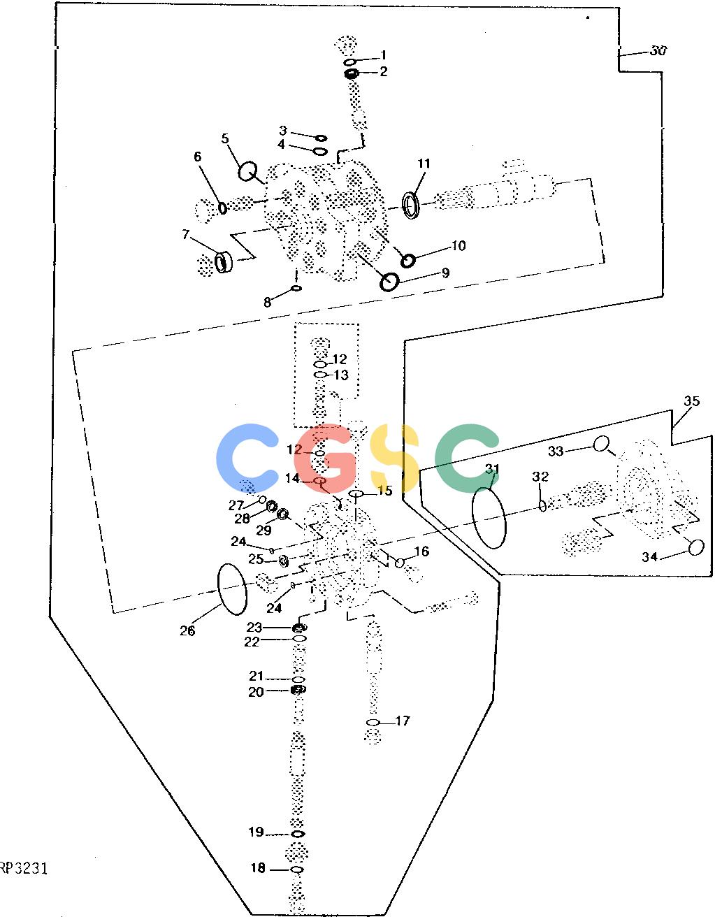 约翰迪尔零件查询410B - BACKHOE, LOADER HYDRAULIC PUMP AND CHARGE PUMP OVERHAUL KIT 50 CM3 (3 IN.3) [02H14]EPC John Deere online