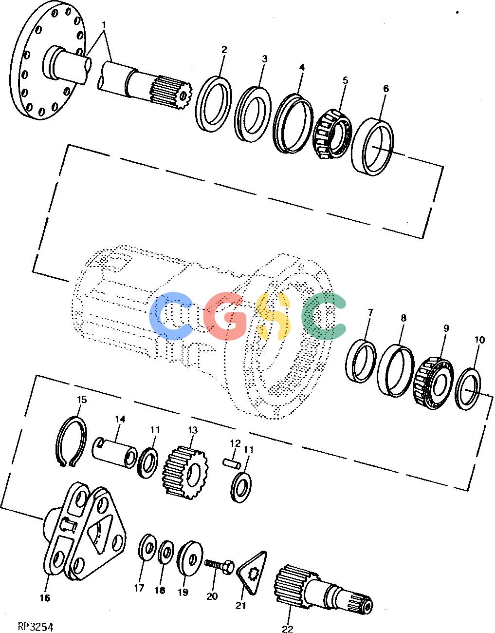约翰迪尔零件查询ROLLIGIN - AXLE FRONT PLANETARY AND AXLE [01D16]EPC John Deere online