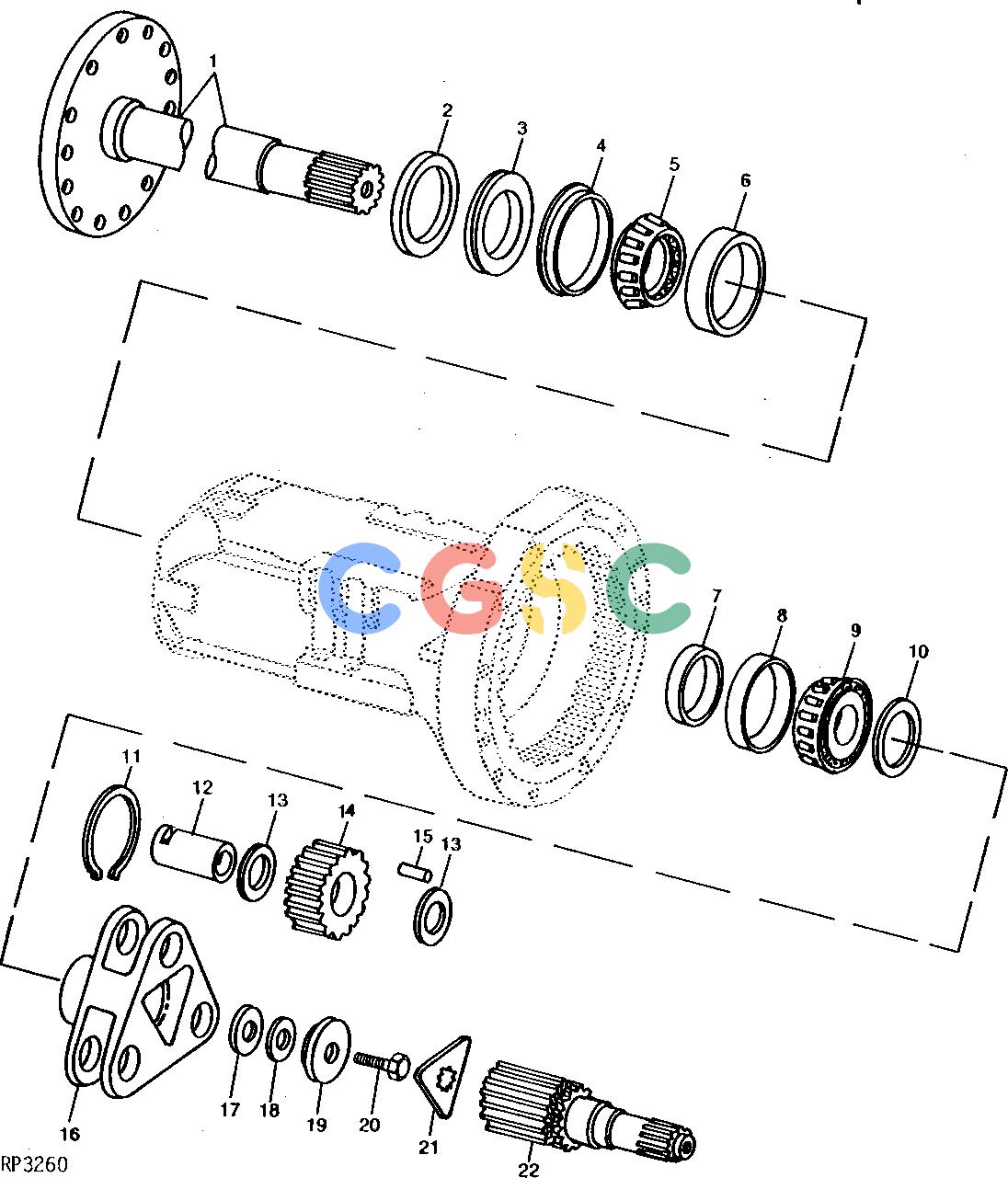 约翰迪尔零件查询ROLLIGIN - AXLE REAR PLANETARY AND AXLE [01H18]EPC John Deere online