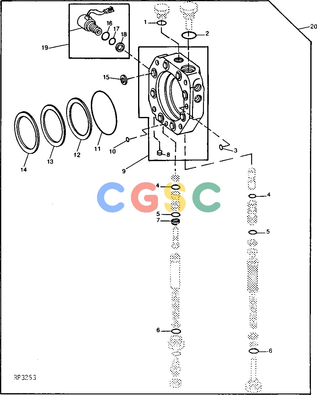 约翰迪尔零件查询401C - BACKHOE, LOADER HYDRAULIC PUMP ELECTRIC DESTROKE KIT 49 (2.4 IN.3) (PUMP LESS SERIAL PLATE) [01G14]EPC John Deere online