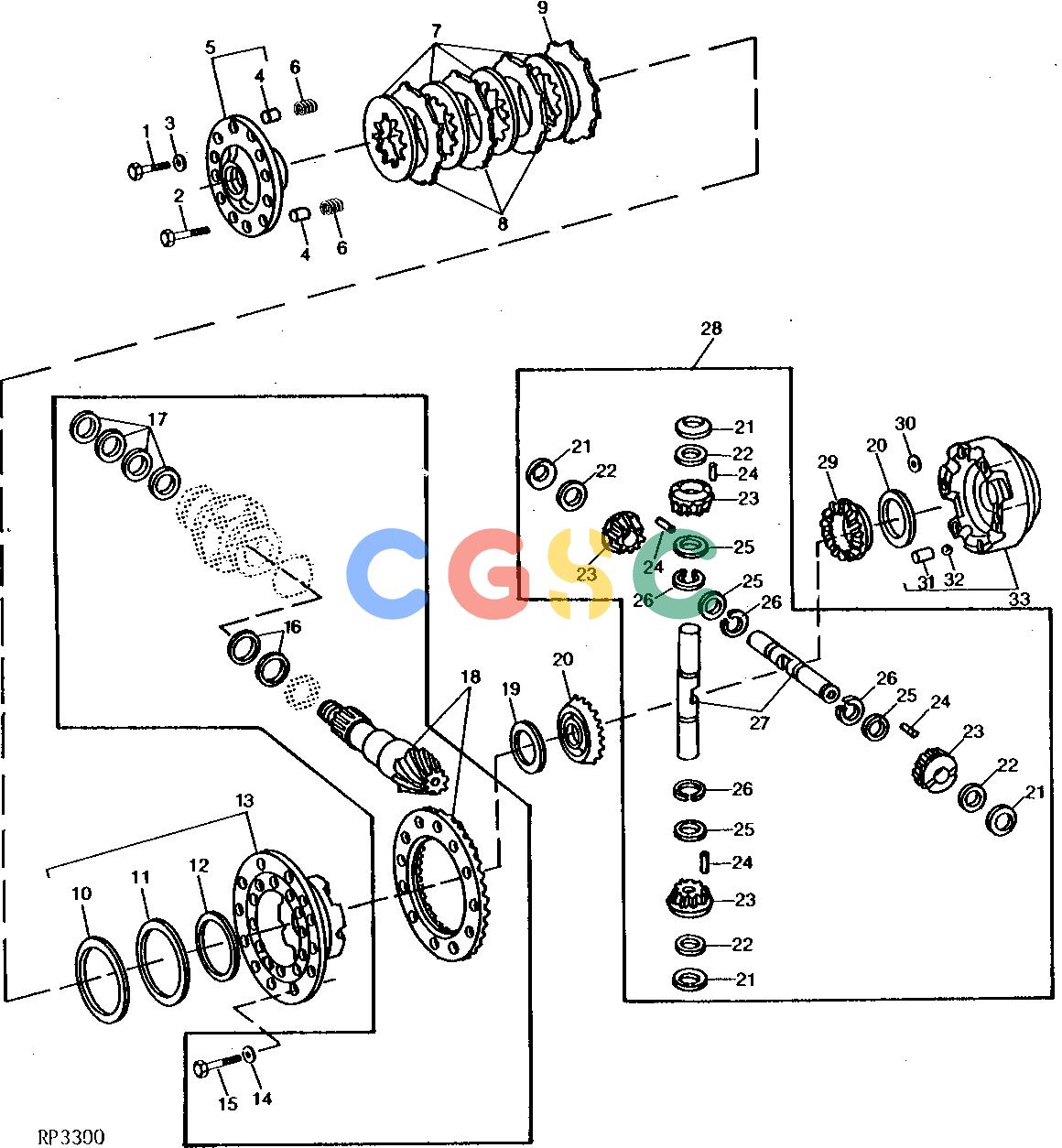 约翰迪尔零件查询ROLLIGIN - AXLE REAR DIFFERENTIAL HOUSING [01J23]EPC John Deere online