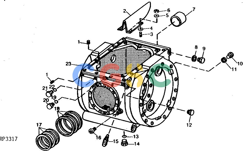 约翰迪尔零件查询ROLLIGIN - AXLE FRONT DIFFERENTIAL CASE [02C21]EPC John Deere online