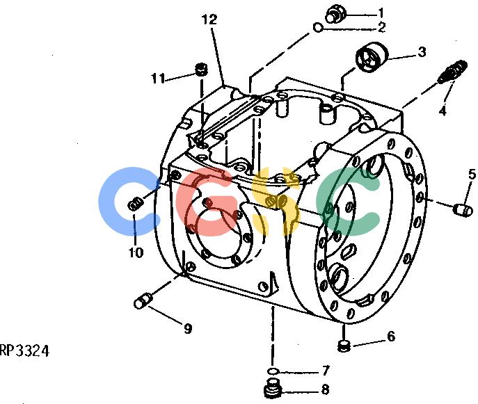 约翰迪尔零件查询ROLLIGIN - AXLE REAR DIFFERENTIAL CASE [01I20]EPC John Deere online