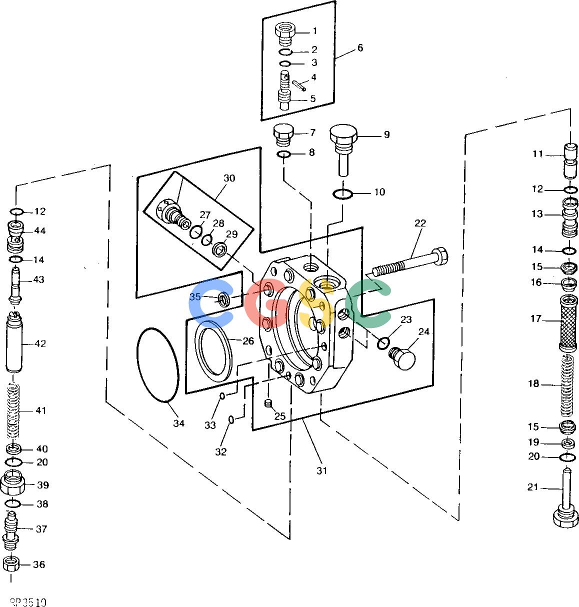 约翰迪尔零件查询401C - BACKHOE, LOADER HYDRAULIC PUMP STROKE CONTROL VALVE (NON-SERIALIZED) 49 CM3 (3 IN.3) (SERIAL NO. -383942) [01G1EPC John Deere online