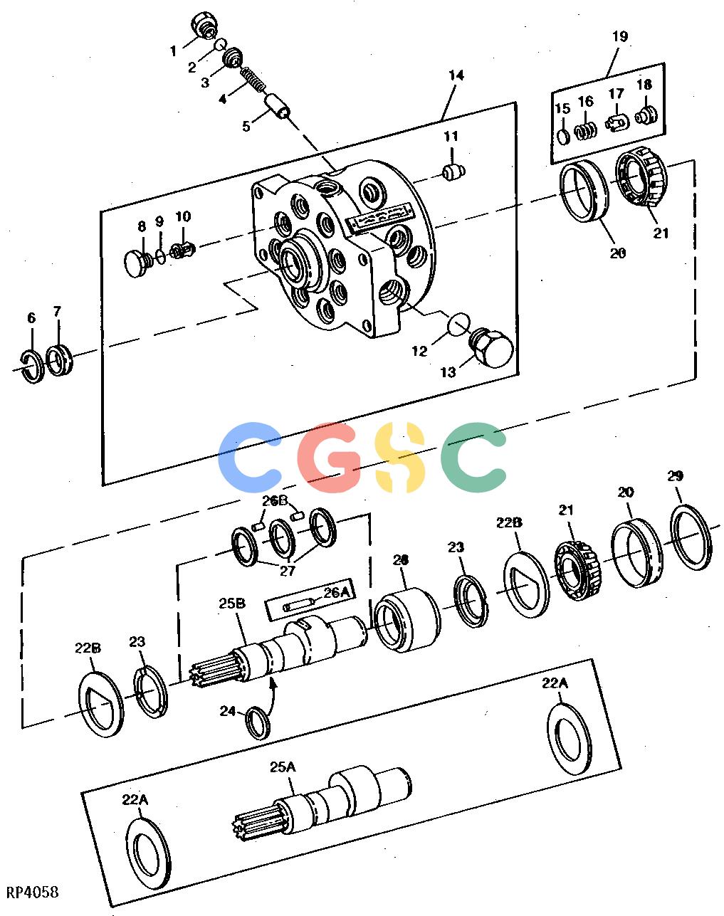 约翰迪尔零件查询401C - BACKHOE, LOADER HYDRAULIC PUMP - MODEL GD1-GH1 50 CM3 (3 IN.3) (REPLACEMENT PUMP WITH SERIAL PLATE) (SERIAL NO. 3839EPC John Deere online