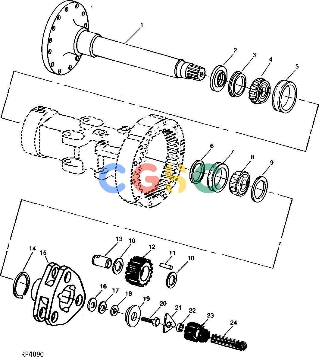 约翰迪尔零件查询1200 - AXLE RE37213,RE37191 PLANETARY AND AXLEEPC John Deere online