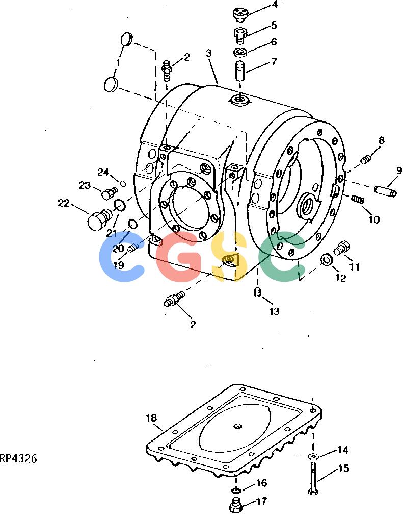 约翰迪尔零件查询1200 - AXLE RE35839 LOW PROFILE DIFFERENTIAL CASEEPC John Deere online
