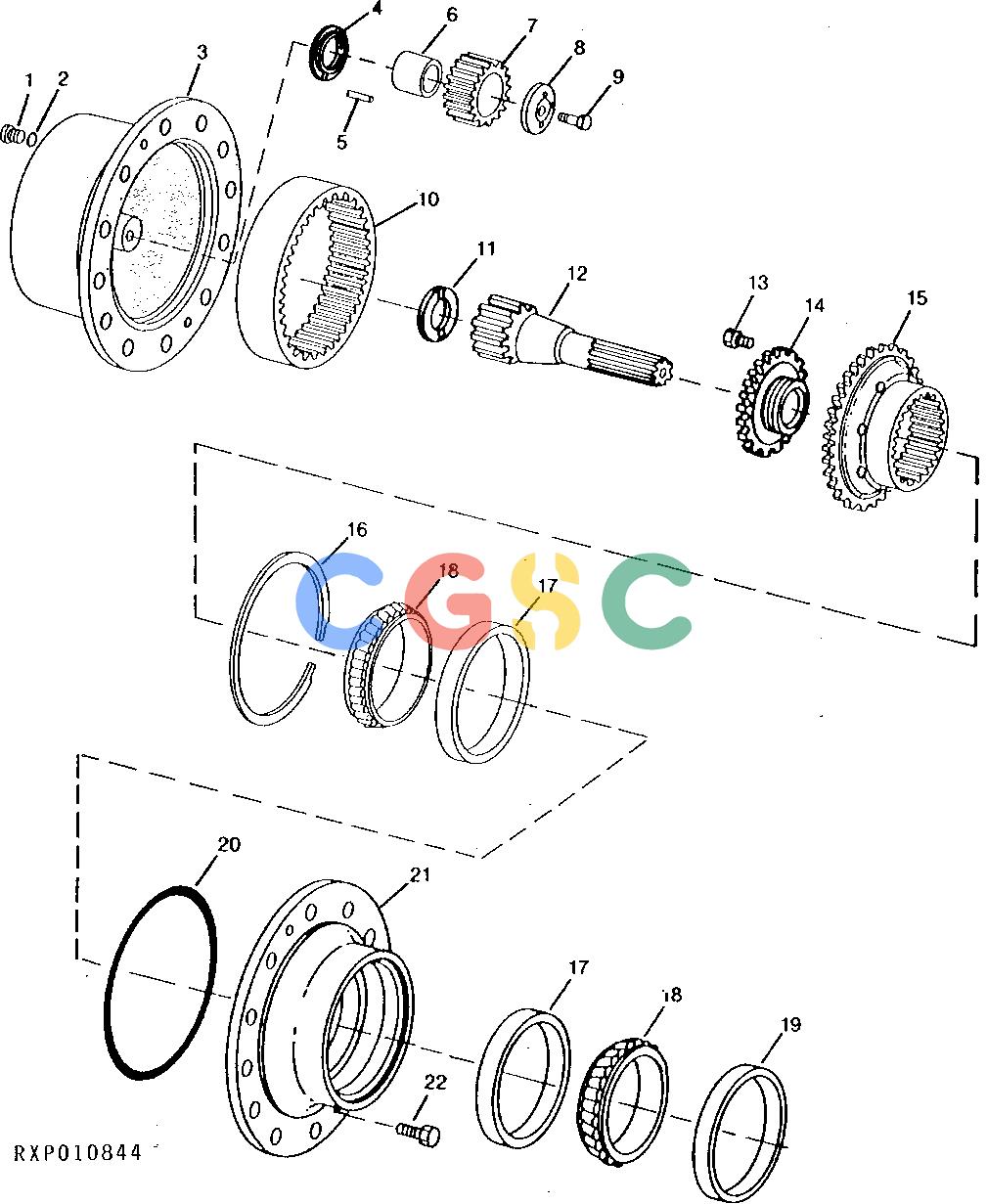 约翰迪尔零件查询1100 - AXLE FINAL DRIVE (RE58602)(SERIAL NO. -035803) [K03]EPC John Deere online