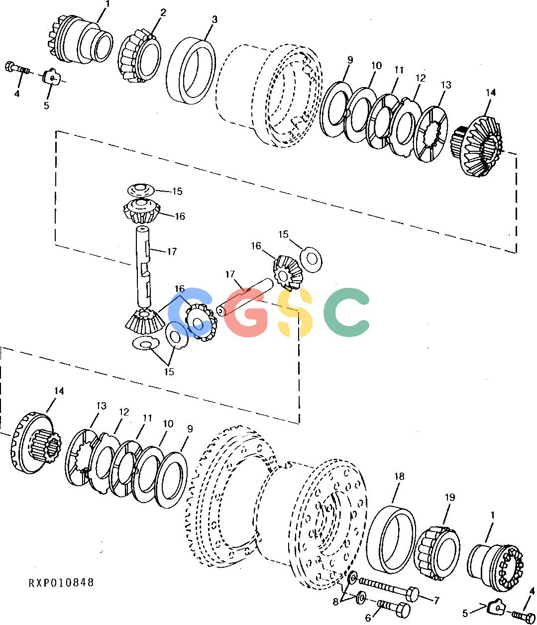 约翰迪尔零件查询1100 - AXLE DIFFERENTIAL TYPE LIMITED SLIP (RE47330) [J01]EPC John Deere online