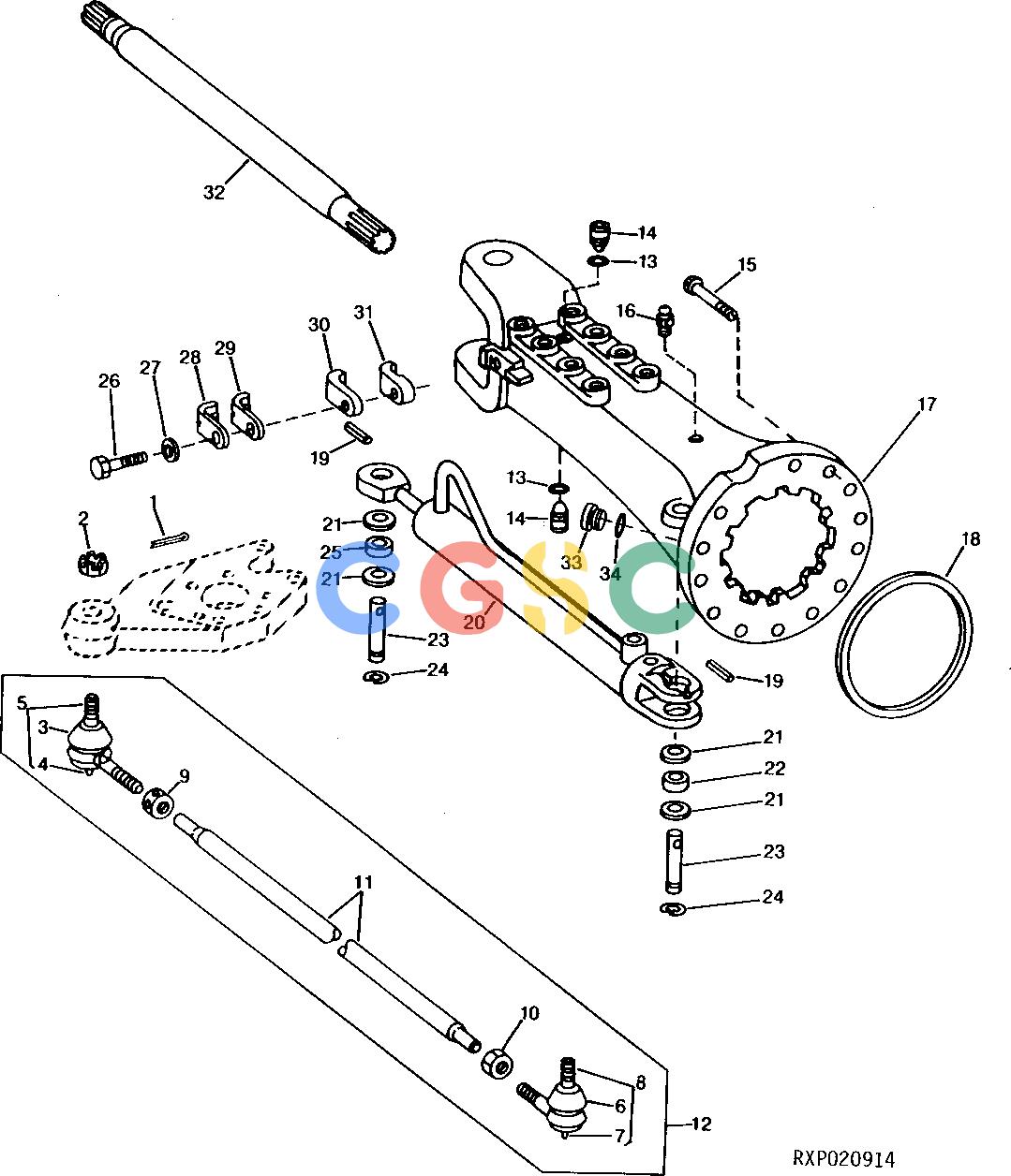 约翰迪尔零件查询1100 - AXLE AXLE HOUSING (RE37834) [C11]EPC John Deere online
