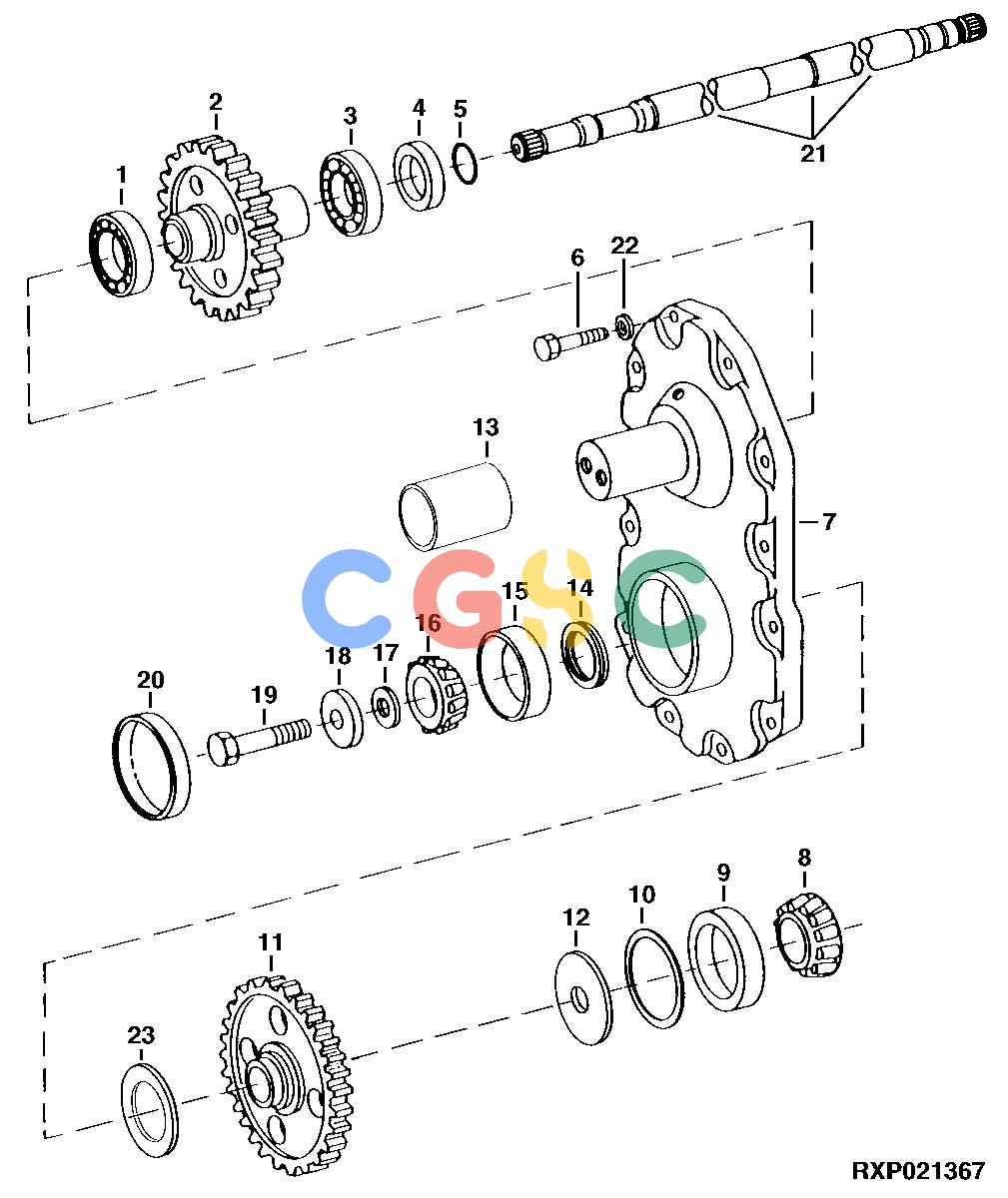 约翰迪尔零件查询1100 - AXLE SPUR GEAR DRIVE (RE44834) [I15]EPC John Deere online