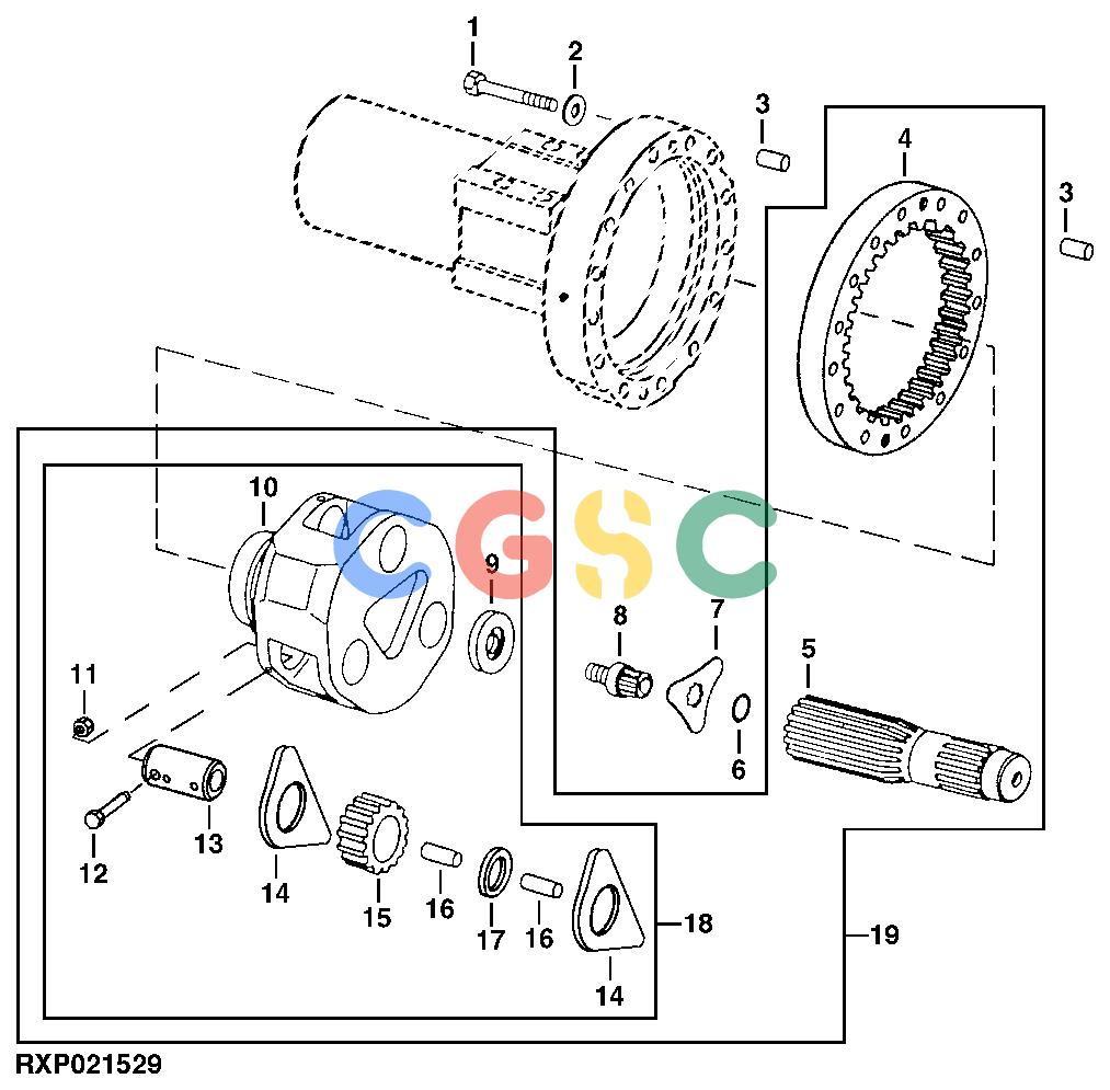 约翰迪尔零件查询1200 - AXLE RE46453 FINAL DRIVE (AXLE SERIAL NO.026768- )EPC John Deere online