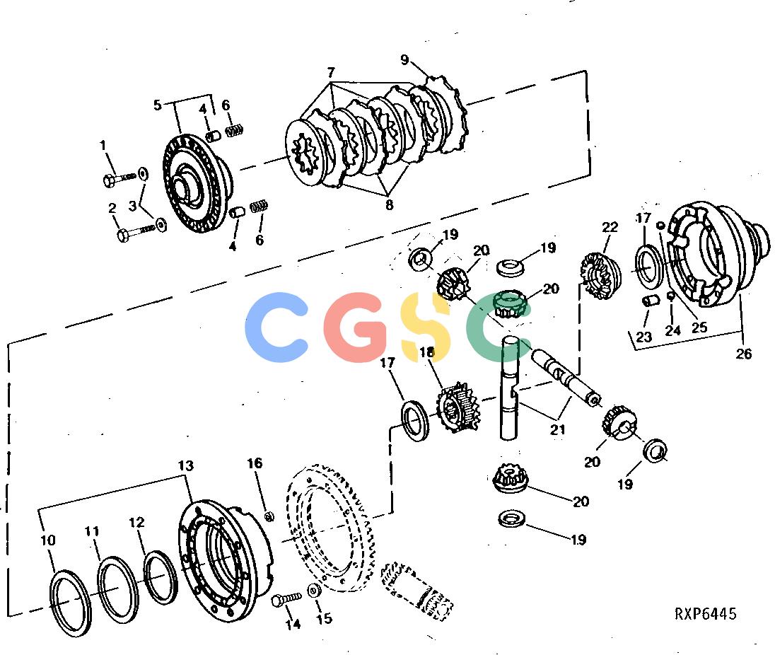 约翰迪尔零件查询1200 - AXLE AR107867,AR107868 DIFFERENTIAL LOCK (OC-3)EPC John Deere online