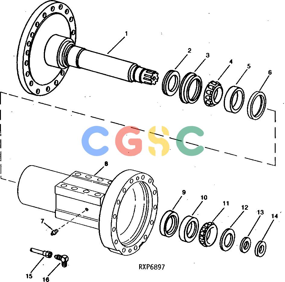 约翰迪尔零件查询1200 - AXLE RE38436,RE38437 Axle Housing and ShaftEPC John Deere online