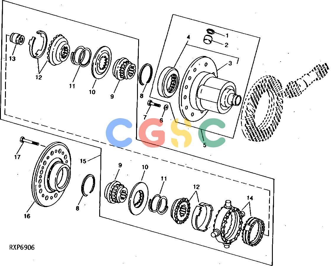 约翰迪尔零件查询1200 - AXLE RE37958,RE38313 STANDARD DIFFERENTIAL (OC-2)EPC John Deere online