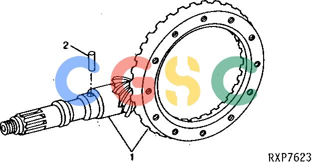 约翰迪尔零件查询1200 - AXLE RE38163 SPIRAL BEVEL INPUT PINION AND RING GEAR SET (OC-1)EPC John Deere online