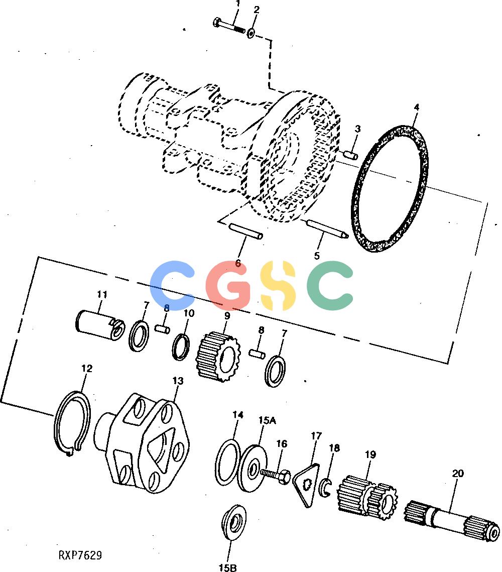 约翰迪尔零件查询1200 - AXLE RE3820,RE38489 INBOARD PLANETARY FINAL DRIVE (OC-2)EPC John Deere online