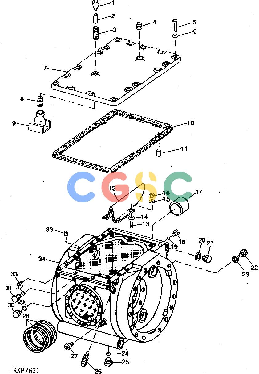 约翰迪尔零件查询1200 - AXLE RE38200 STANDARD DIFFERENTIAL CASE (OC-1)EPC John Deere online