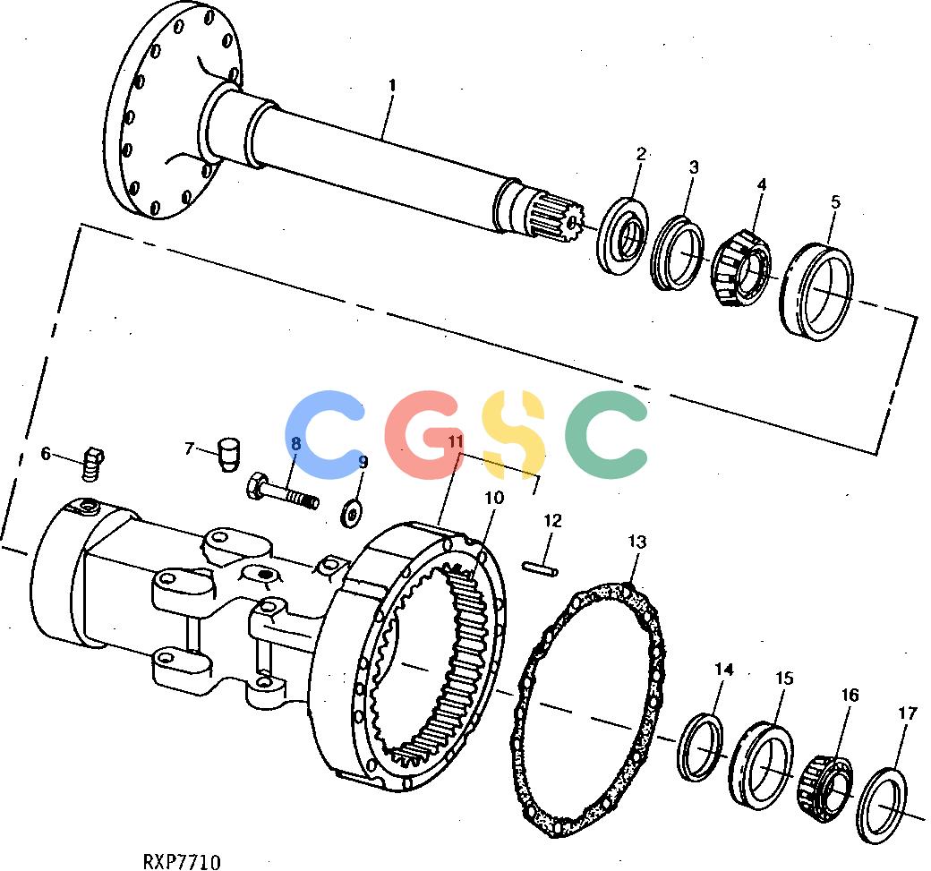 约翰迪尔零件查询1200 - AXLE RE37195 AXLE HOUSING AND SHAFT (OC-2)EPC John Deere online