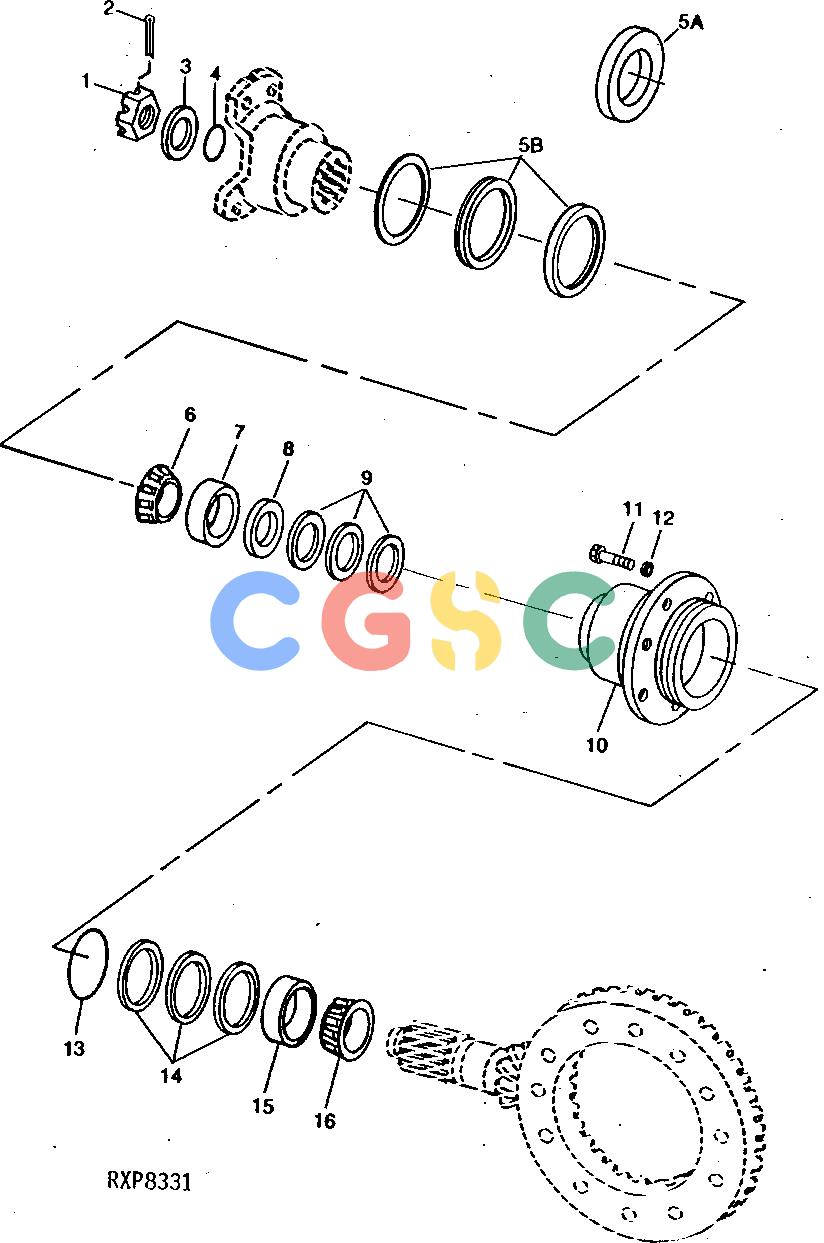 约翰迪尔零件查询1200 - AXLE RE36351 INPUT HOUSING (OC-1)EPC John Deere online