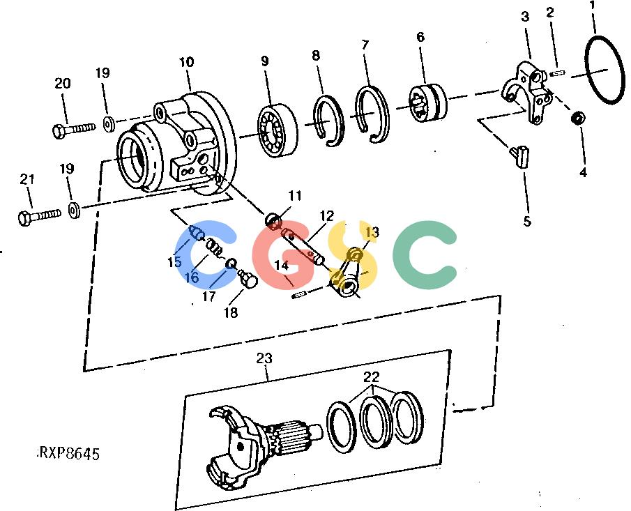 约翰迪尔零件查询1200 - AXLE AR107921 YOKE DISCONNECT (OC-A)EPC John Deere online
