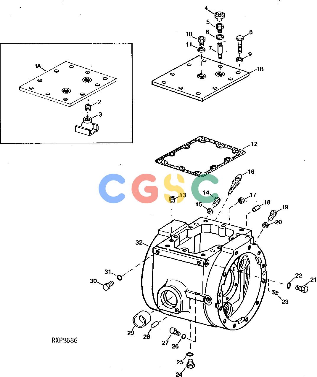 约翰迪尔零件查询1200 - AXLE AR107855 STANDARD DIFFERENTIAL CASE (OC-1)EPC John Deere online