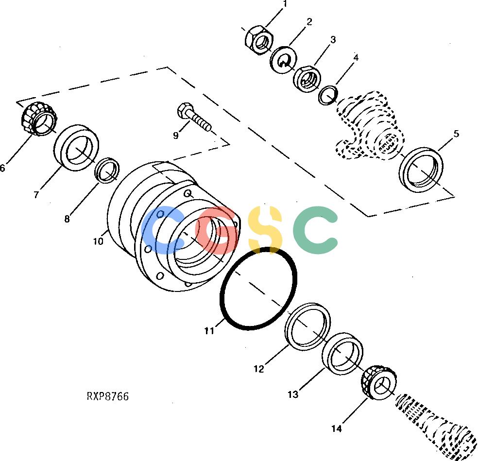 约翰迪尔零件查询1100 - AXLE INPUT QUILL (RE38054) (STANDARD) [I11]EPC John Deere online
