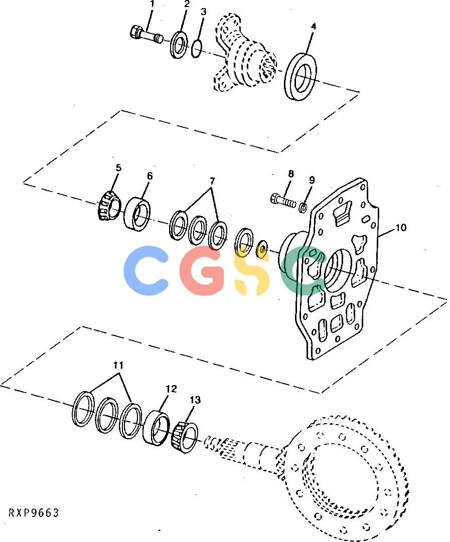 约翰迪尔零件查询1200 - AXLE RE38302,RE42106 INPUT HOUSING (OC-B)EPC John Deere online